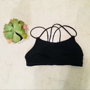 Lulu🍋 Strappy yoga bra in black